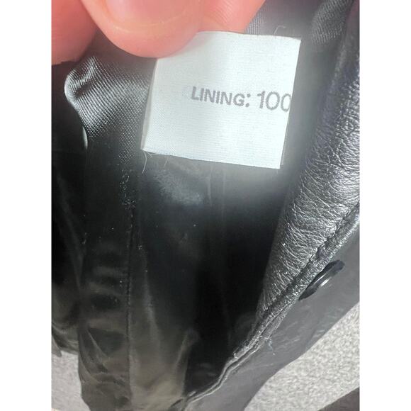 VTG Maquette Leather Long Blazer Coat Jacket Womens 4 Miss Jacksons 90s - Picture 8 of 12